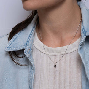 Silver Tiny Round Galaxy Necklace - Kate Koel