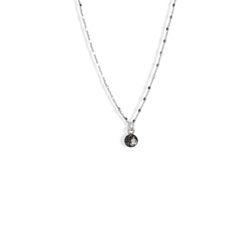 Silver Tiny Round Galaxy Necklace - Kate Koel