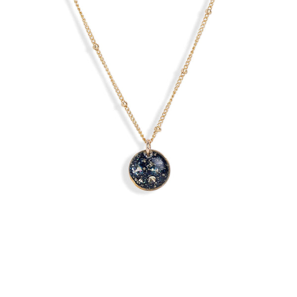 Small Circle Gem Necklace - Kate Koel
