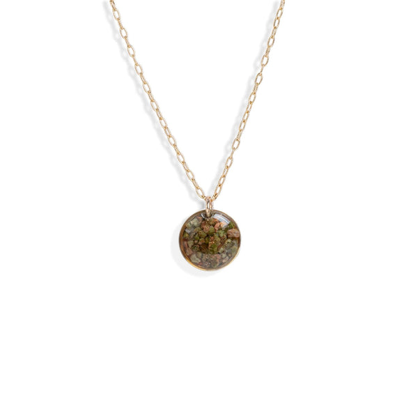 Small Circle Gem Necklace - Kate Koel