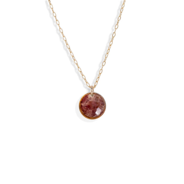 Small Circle Gem Necklace - Kate Koel