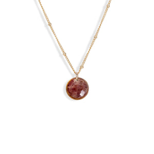 Small Circle Gem Necklace - Kate Koel