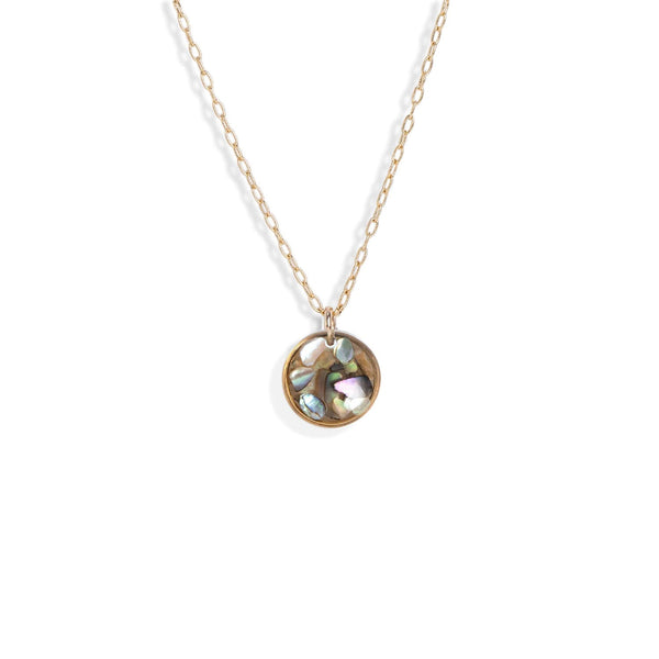 Small Circle Gem Necklace - Kate Koel