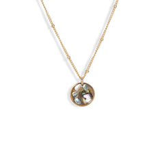 Small Circle Gem Necklace - Kate Koel