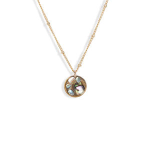 Small Circle Gem Necklace - Kate Koel