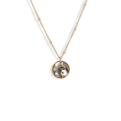 Small Circle Gem Necklace - Kate Koel