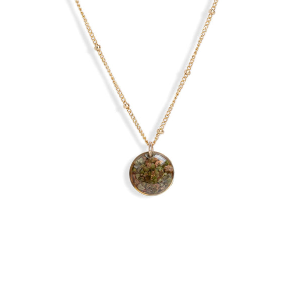 Small Circle Gem Necklace - Kate Koel