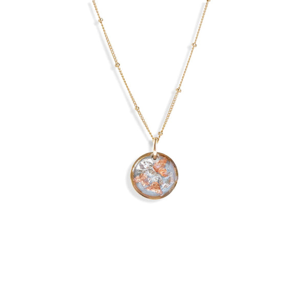 Small Circle Shimmering Necklace - Kate Koel