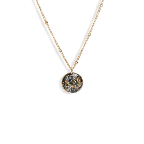 Small Circle Shimmering Necklace - Kate Koel