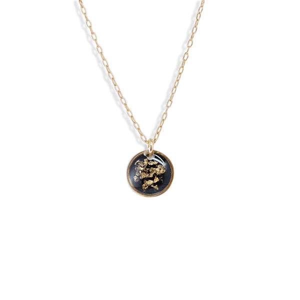 Small Circle Shimmering Necklace - Kate Koel
