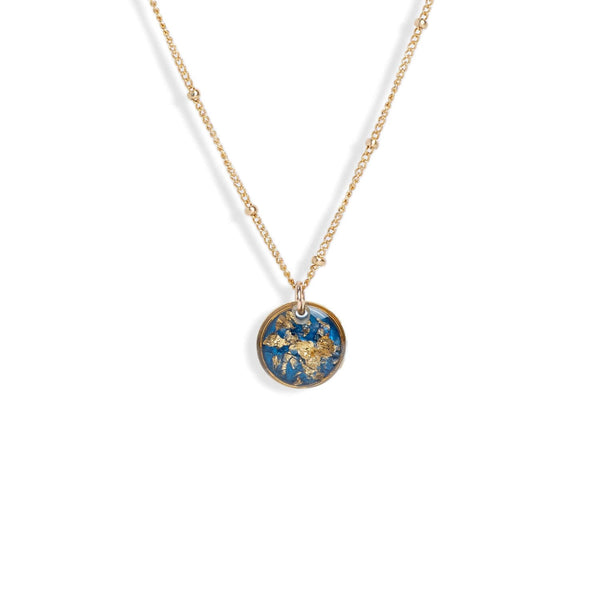 Small Circle Shimmering Necklace - Kate Koel