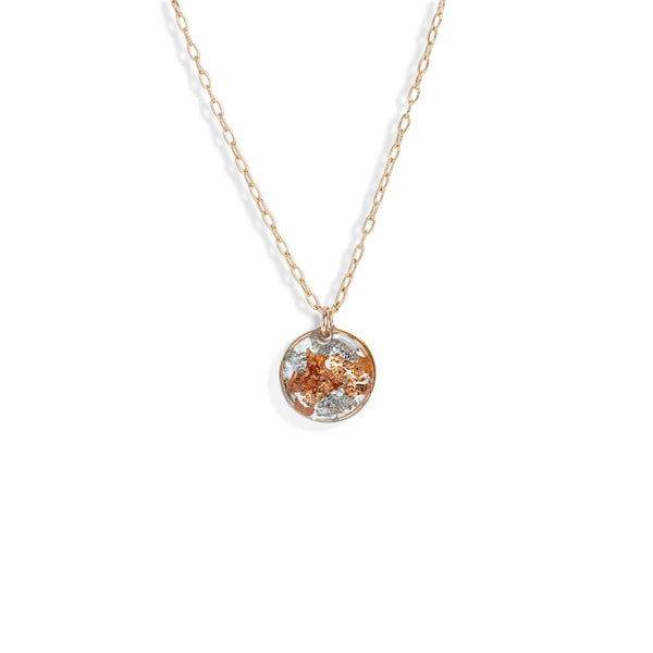 Small Circle Shimmering Necklace - Kate Koel