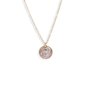 Small Circle Shimmering Necklace - Kate Koel