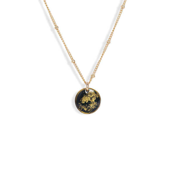 Small Circle Shimmering Necklace - Kate Koel