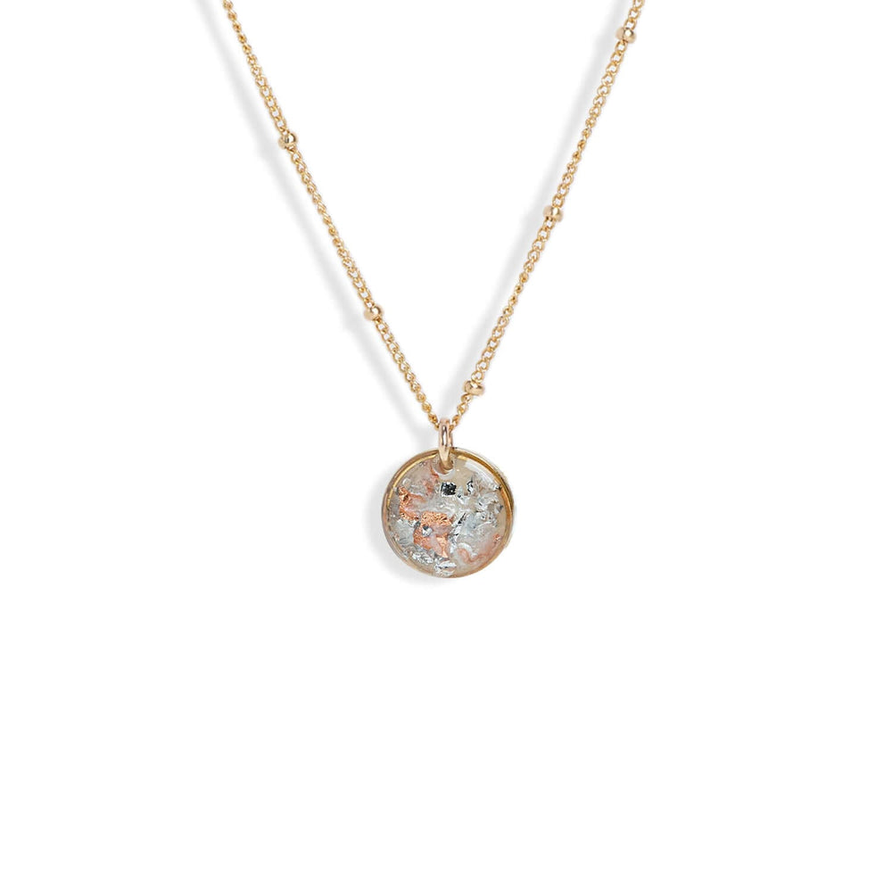 Small Circle Shimmering Necklace - Kate Koel