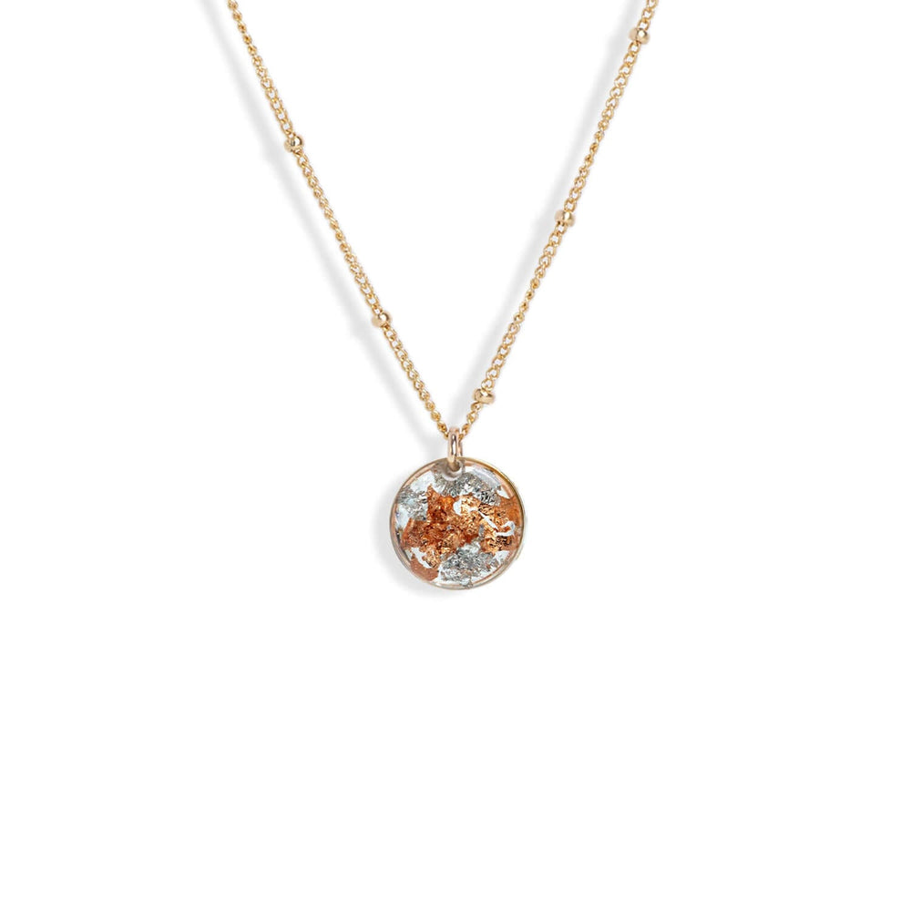 Small Circle Shimmering Necklace - Kate Koel
