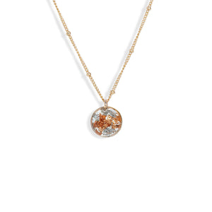 Small Circle Shimmering Necklace - Kate Koel