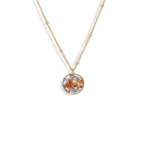Small Circle Shimmering Necklace - Kate Koel