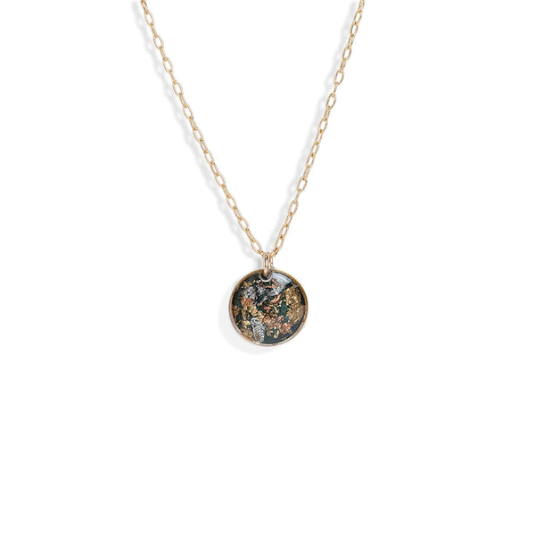 Small Circle Shimmering Necklace - Kate Koel