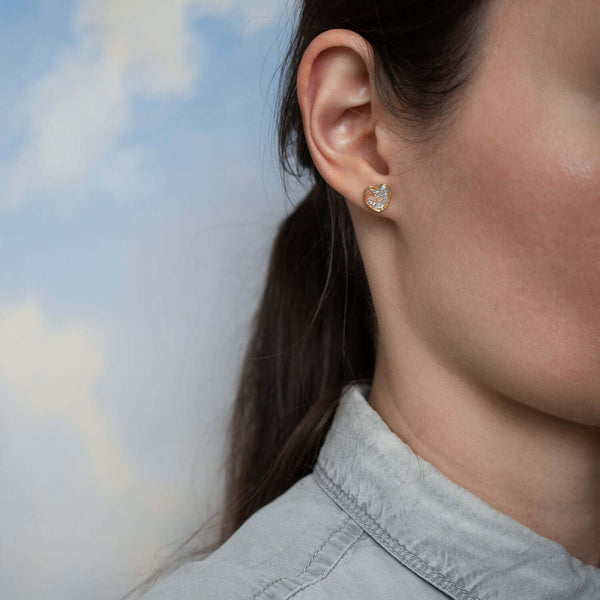 Small Heart Stud Earrings - Kate Koel
