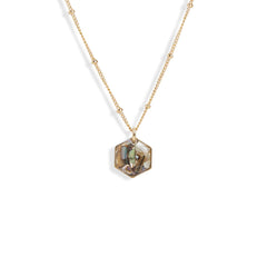 Small Hexagon Abalone Necklace - Kate Koel