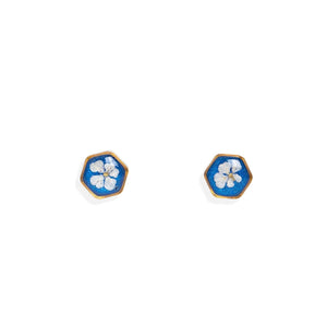 Small hexagon flower earrings - Kate Koel