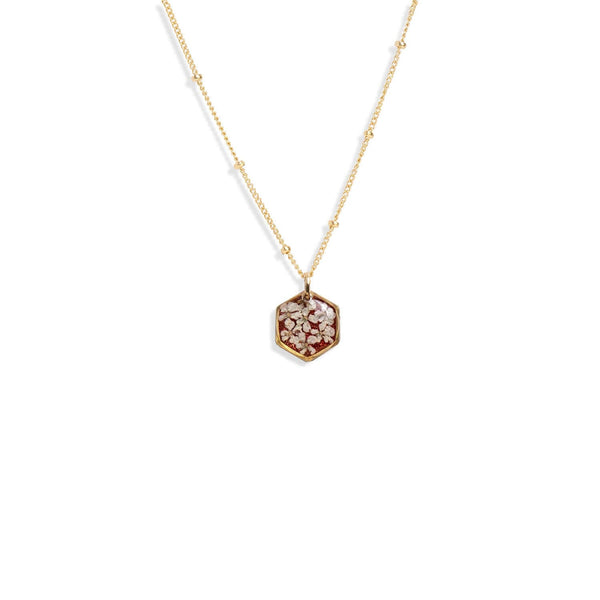 Small Hexagon Flower Necklace - Kate Koel