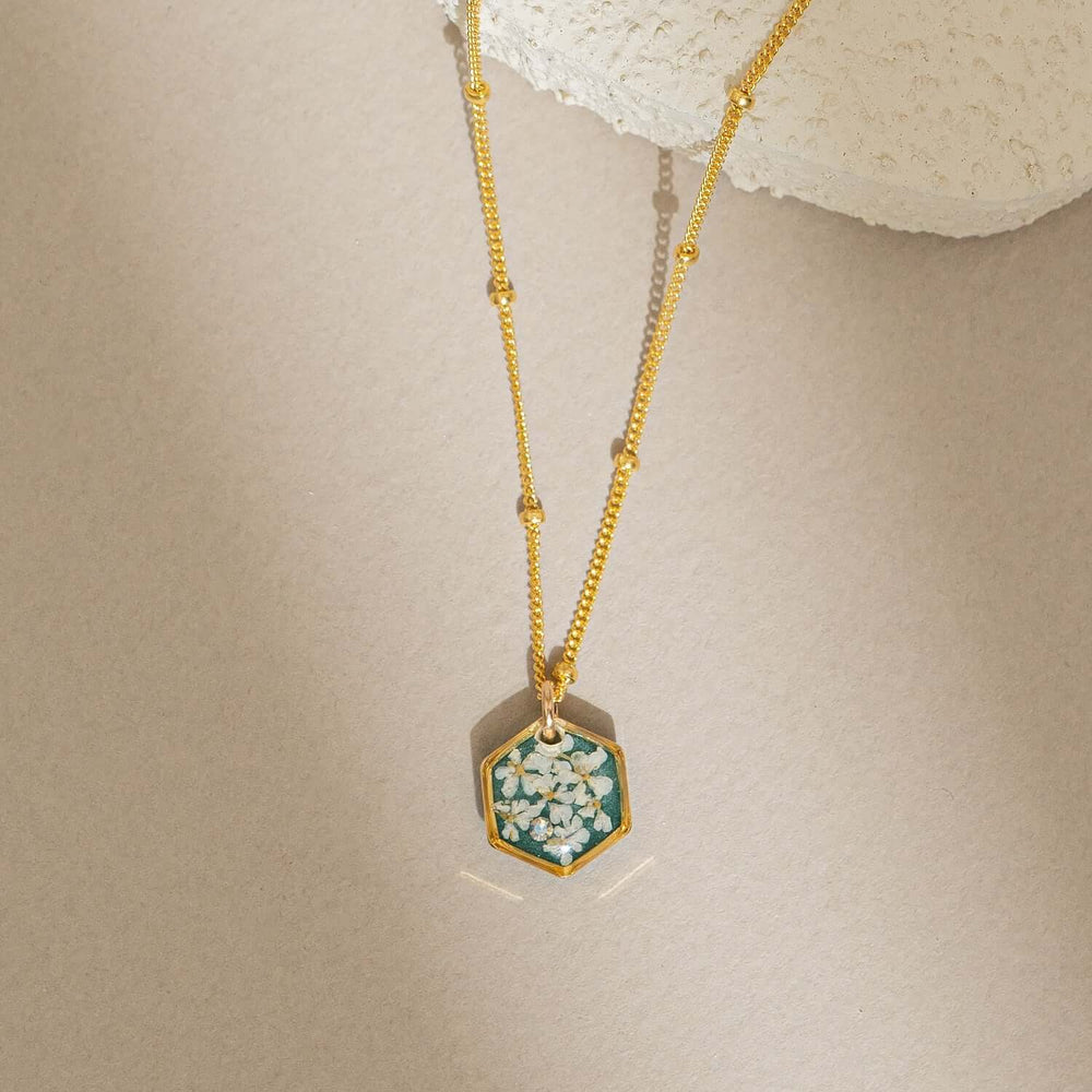 Small Hexagon Flower Necklace - Kate Koel