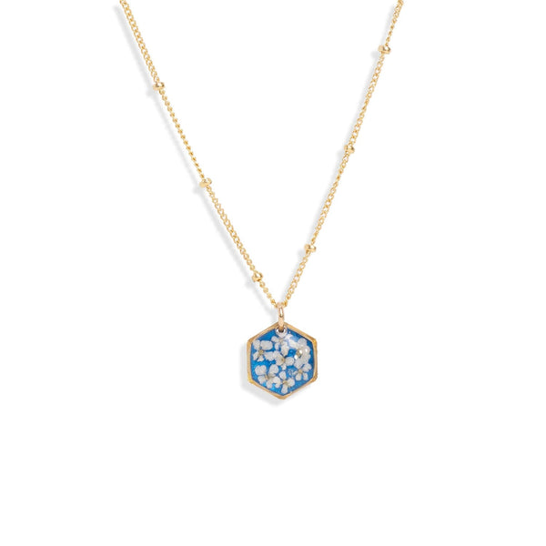 Small Hexagon Flower Necklace - Kate Koel