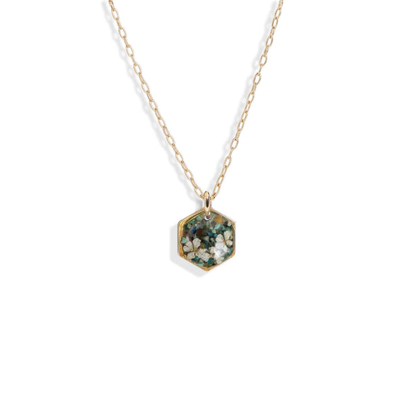 Small Hexagon Flower Necklace - Kate Koel