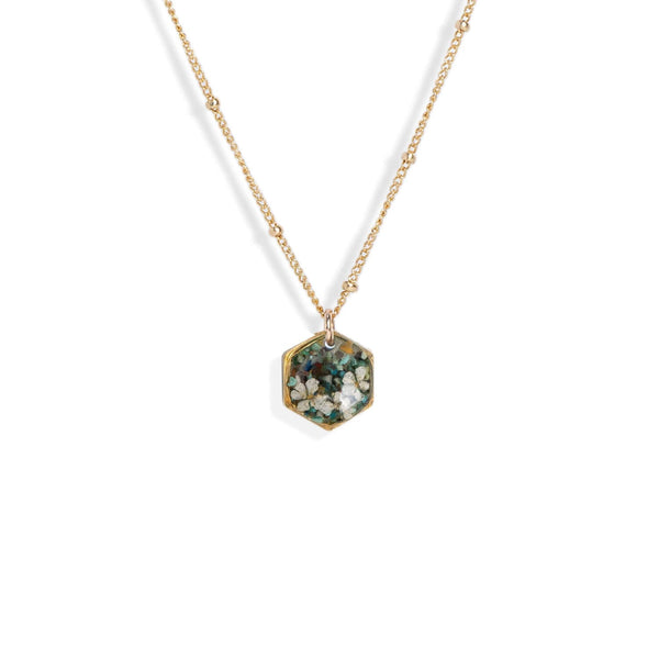 Small Hexagon Flower Necklace - Kate Koel