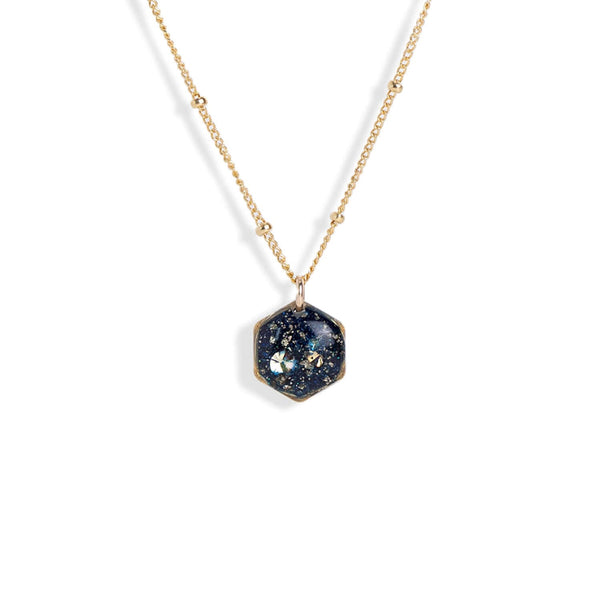 Small Hexagon Gem Necklace - Kate Koel