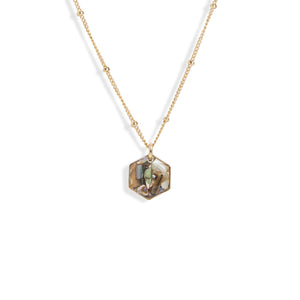 Small Hexagon Gem Necklace - Kate Koel