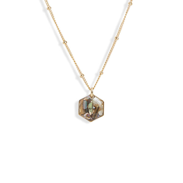 Small Hexagon Gem Necklace - Kate Koel