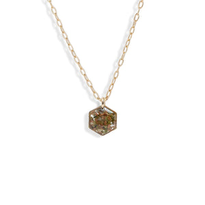 Small Hexagon Gem Necklace - Kate Koel