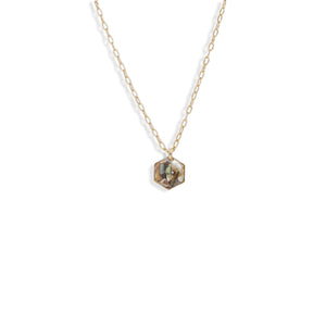 Small Hexagon Gem Necklace - Kate Koel