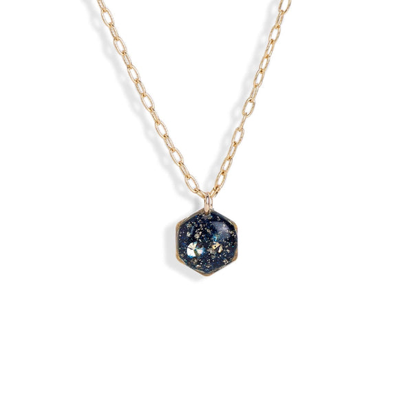 Small Hexagon Gem Necklace - Kate Koel