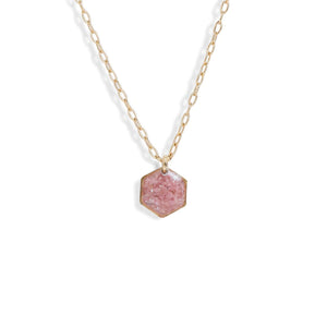 Small Hexagon Gem Necklace - Kate Koel