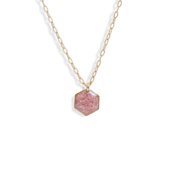 Small Hexagon Gem Necklace - Kate Koel