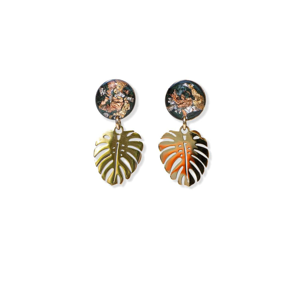 Small Monstera Earrings - Kate Koel