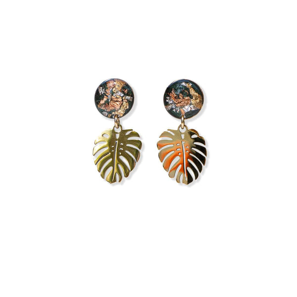 Small Monstera Earrings - Kate Koel