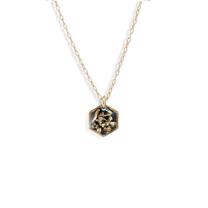 Small Shimmer Foils Hexagon Necklace - Kate Koel