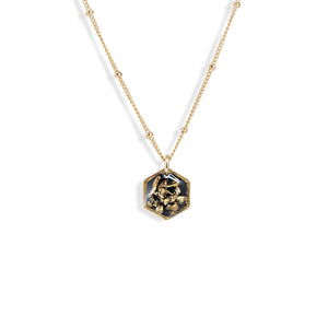 Small Shimmer Foils Hexagon Necklace - Kate Koel