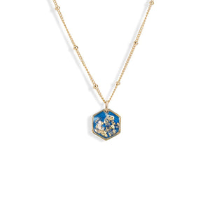 Small Shimmer Foils Hexagon Necklace - Kate Koel