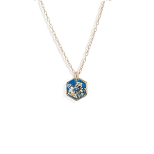 Small Shimmer Foils Hexagon Necklace - Kate Koel