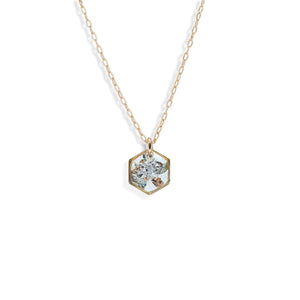 Small Shimmer Foils Hexagon Necklace - Kate Koel