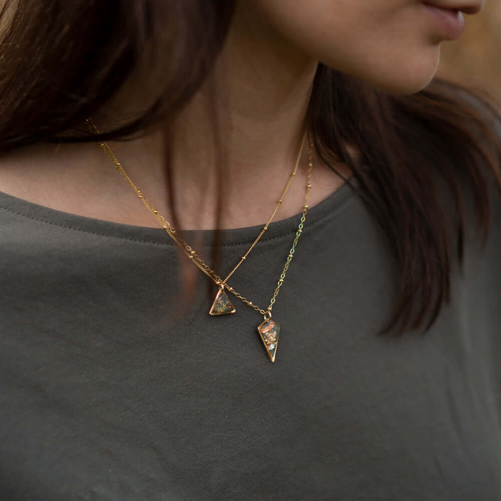 Small Triangle Fall Necklace - Kate Koel