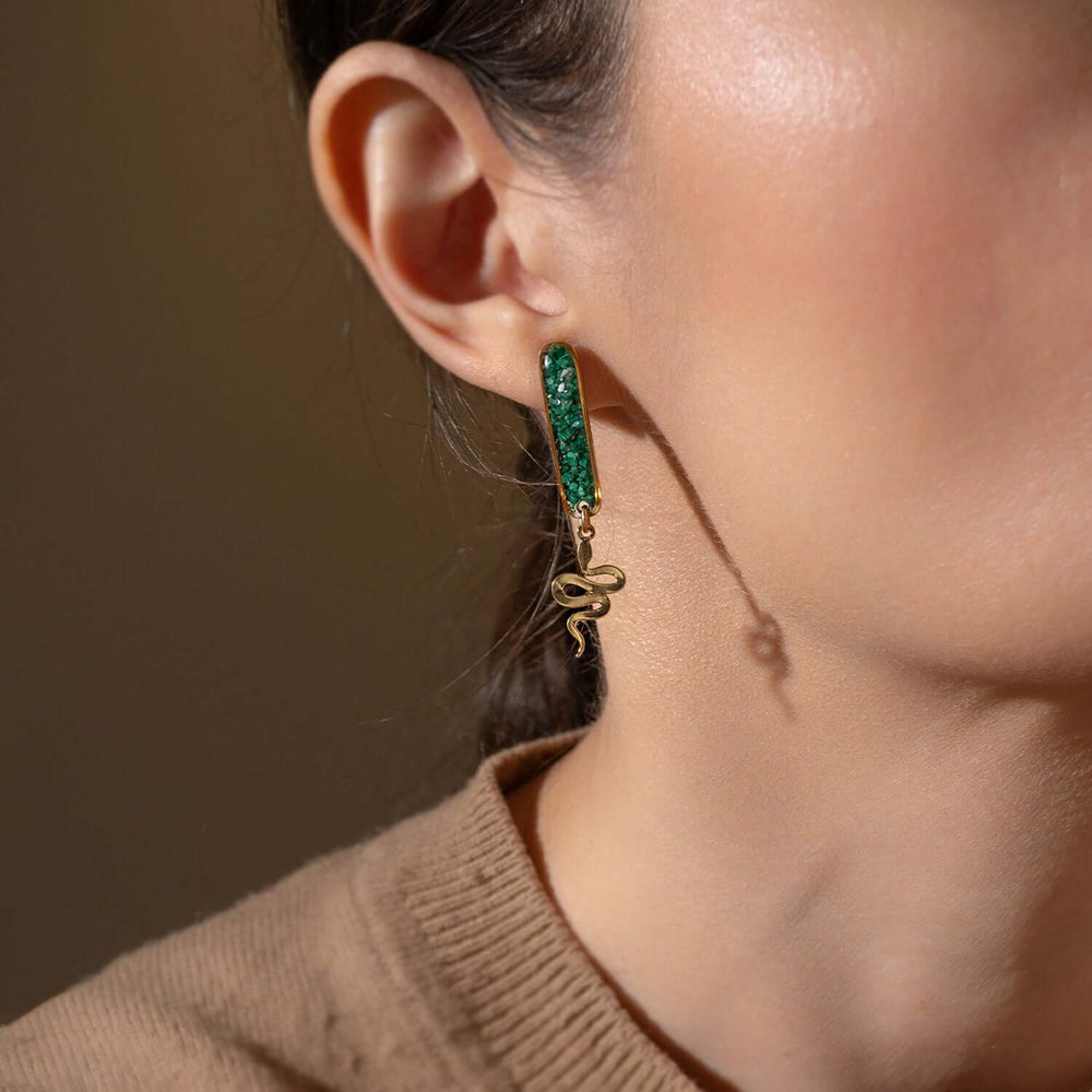 Snake Dangle Earrings - Kate Koel