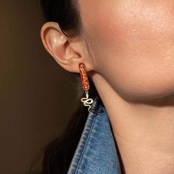 Snake Dangle Earrings - Kate Koel