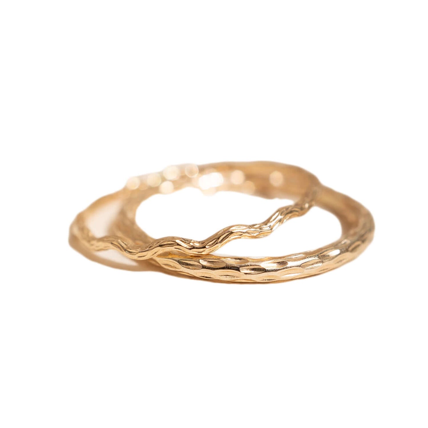 Snake Skin Textured Ring Set - Kate Koel